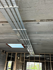 Industrial ceiling electrical installation by 3rd Group Electrical in Lincoln